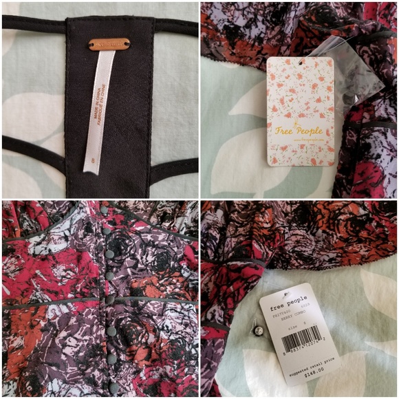 Free People Perfect Dream Dress in Berry Combo - Picture 3 of 8